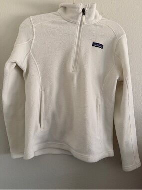 Patagonia Synchilla 1/2 Zip Fleece Jacket Women’s Small White Outdoor